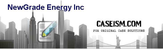 NewGrade Energy Inc. Case Solution NewGrade Energy Inc. Case Solution